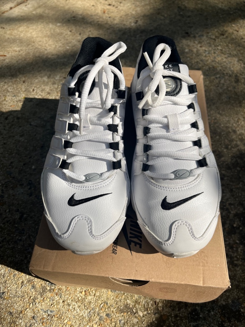 Nike White and Black Low-Top Athletic Sneakers